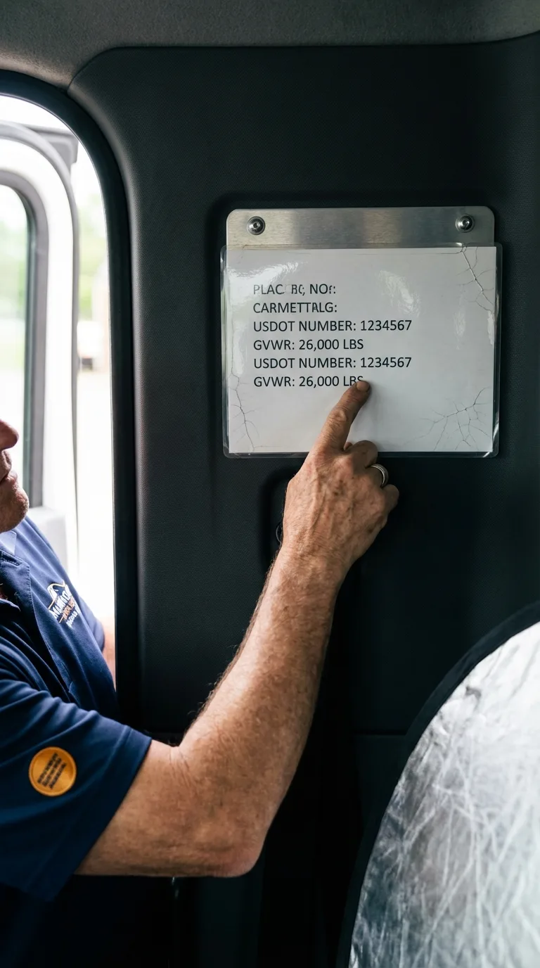 USDOT licensing placard verification in Sellersville